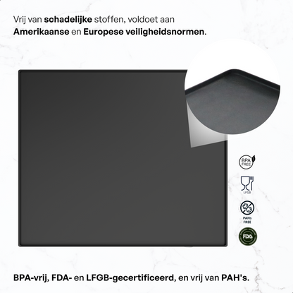 Bodo® Bescherm Mat Voor Wasmachine & Droger - Silicone 60x60cm - Zwart