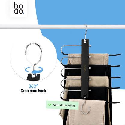 Broekhanger - 2 stuk - Zwart - Bodo
