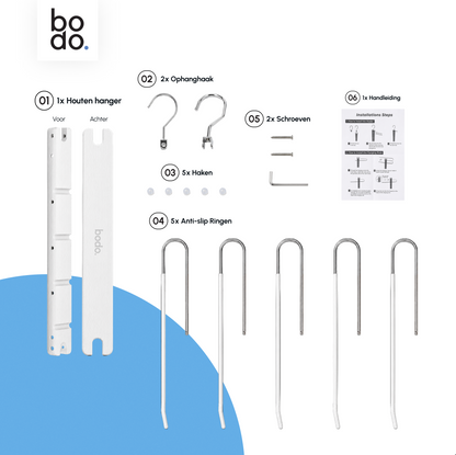 Broekhanger - 2 stuk - Wit- Bodo