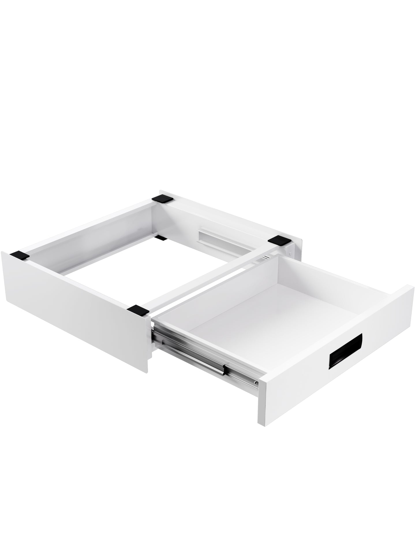 Bodo® - Stapelkit voor Wasmachine en Droger - Tussenstuk met Opberglade - Inclusief Anti-Trilrubbers - Wit