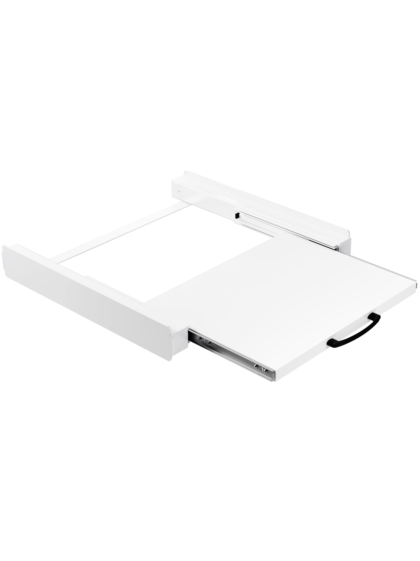 Bodo® - Stapelkit voor Wasmachine en Droger - Tussenstuk met uitschuifbare plank - Inclusief Anti-Trilrubbers - Wit