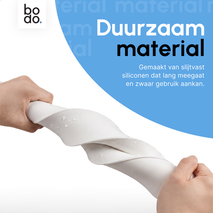 Lekbak Wasmachine - Opvangbak tegen lekkage - Siliconen - 65x60x3 cm - Wit