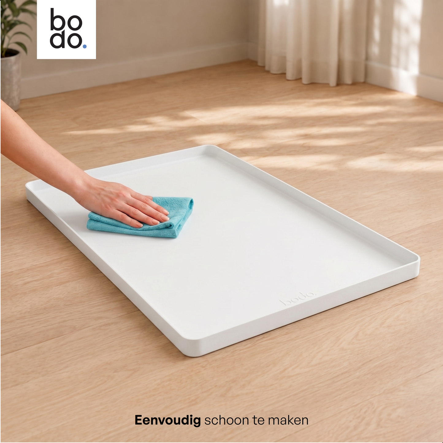 Lekbak Wasmachine - Opvangbak tegen lekkage - Siliconen - 65x60x3 cm - Wit