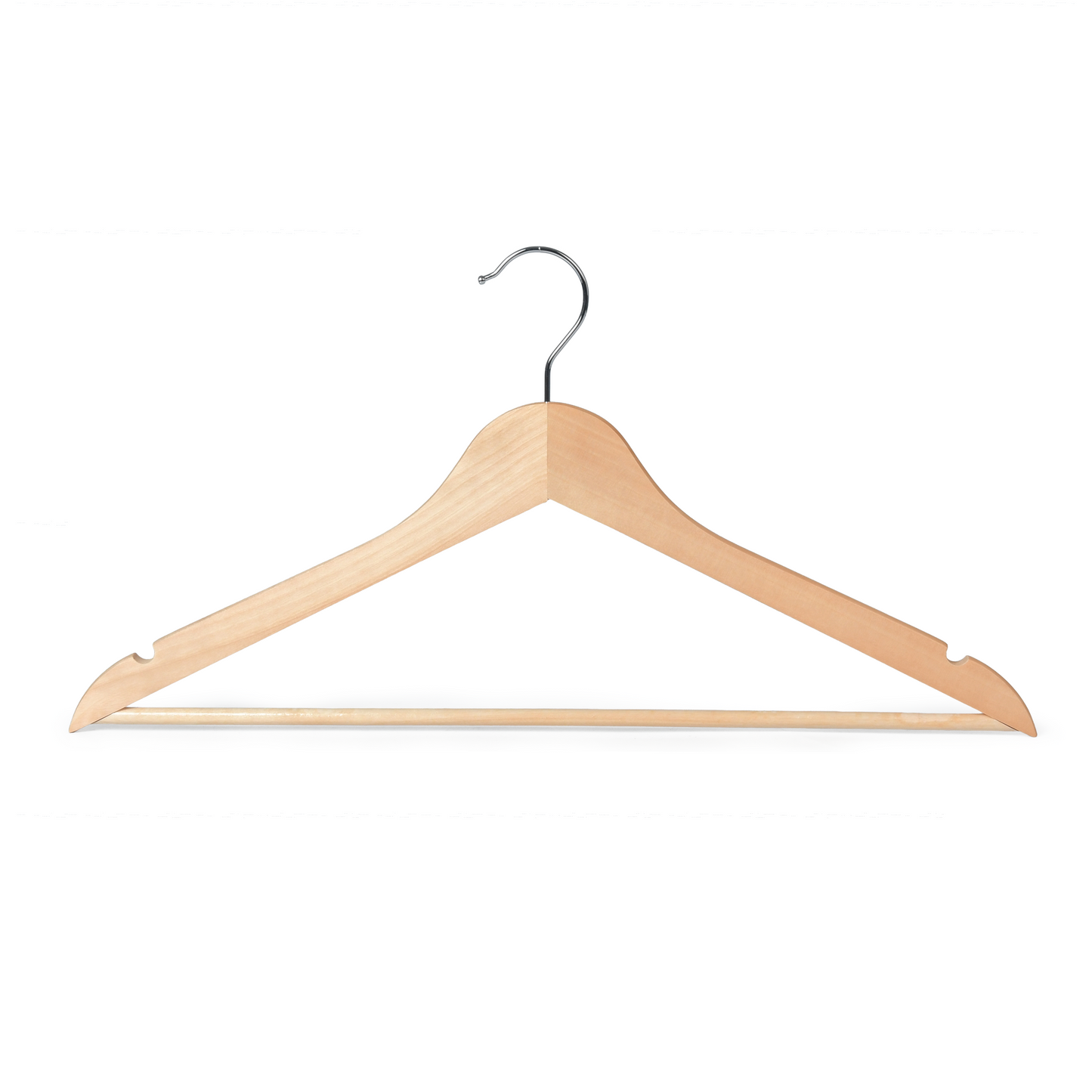 Kledinghangers - 50 stuks - Hout naturel - Bodo