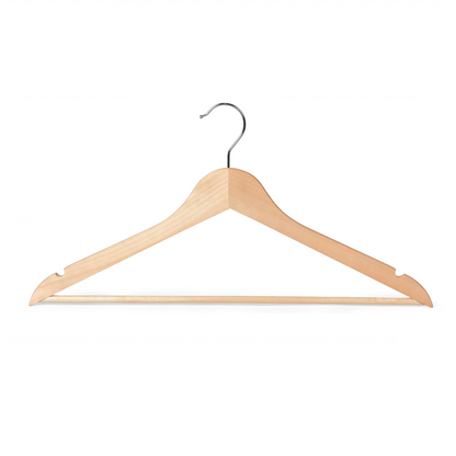 Kledinghangers - 50 stuks - Hout naturel - Bodo