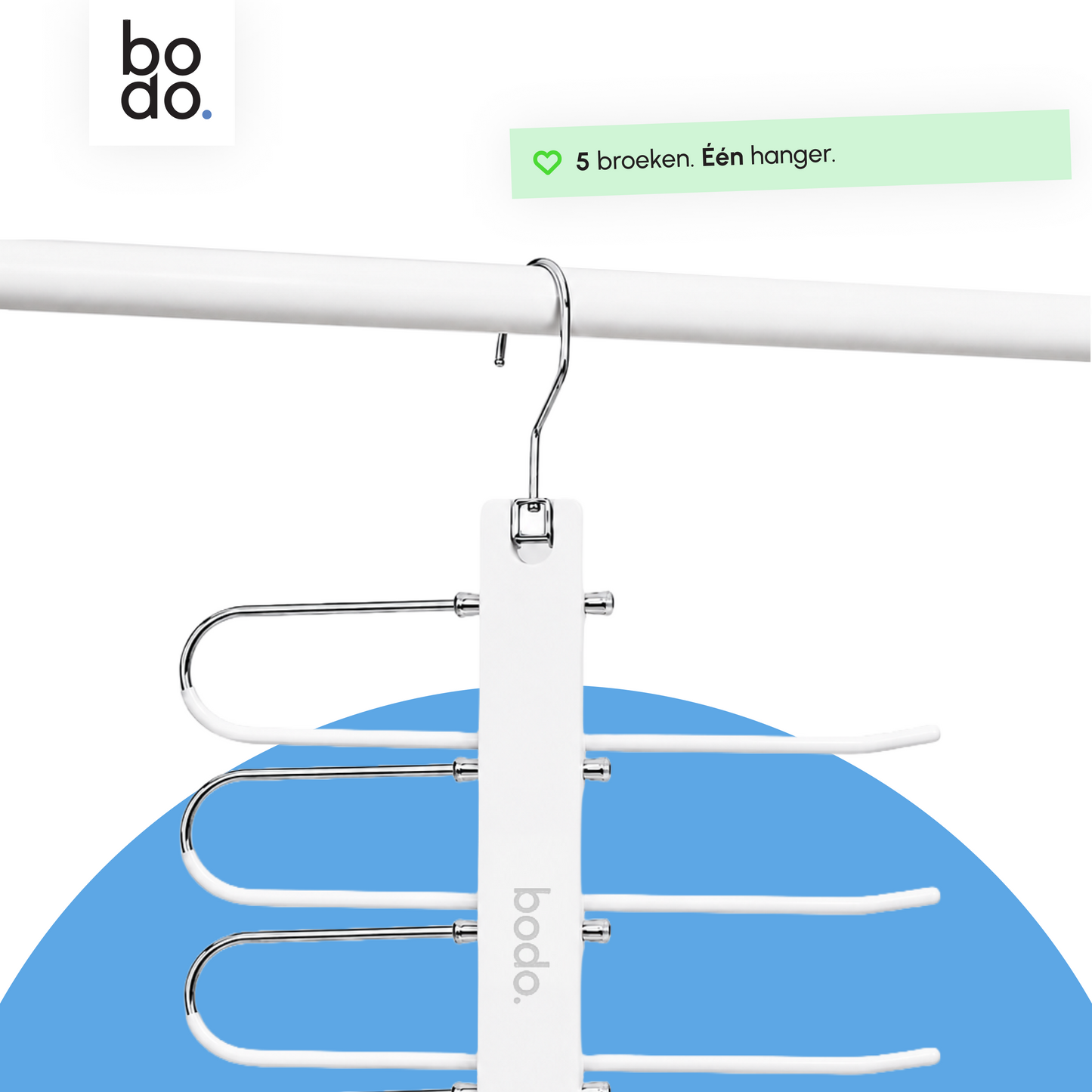 Broekhanger - 2 stuk - Wit- Bodo