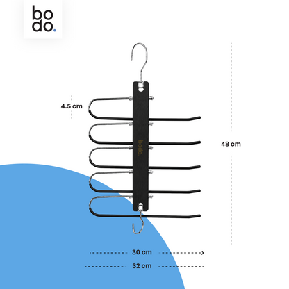 Broekhanger - 2 stuk - Zwart - Bodo