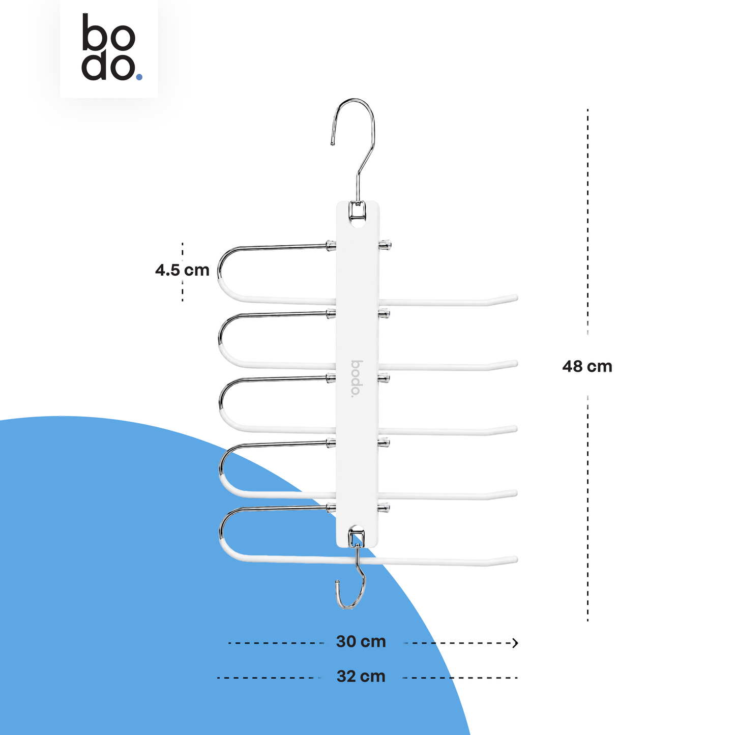 Broekhanger - 2 stuk - Wit- Bodo