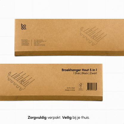 Broekhanger - 2 stuk - Zwart - Bodo