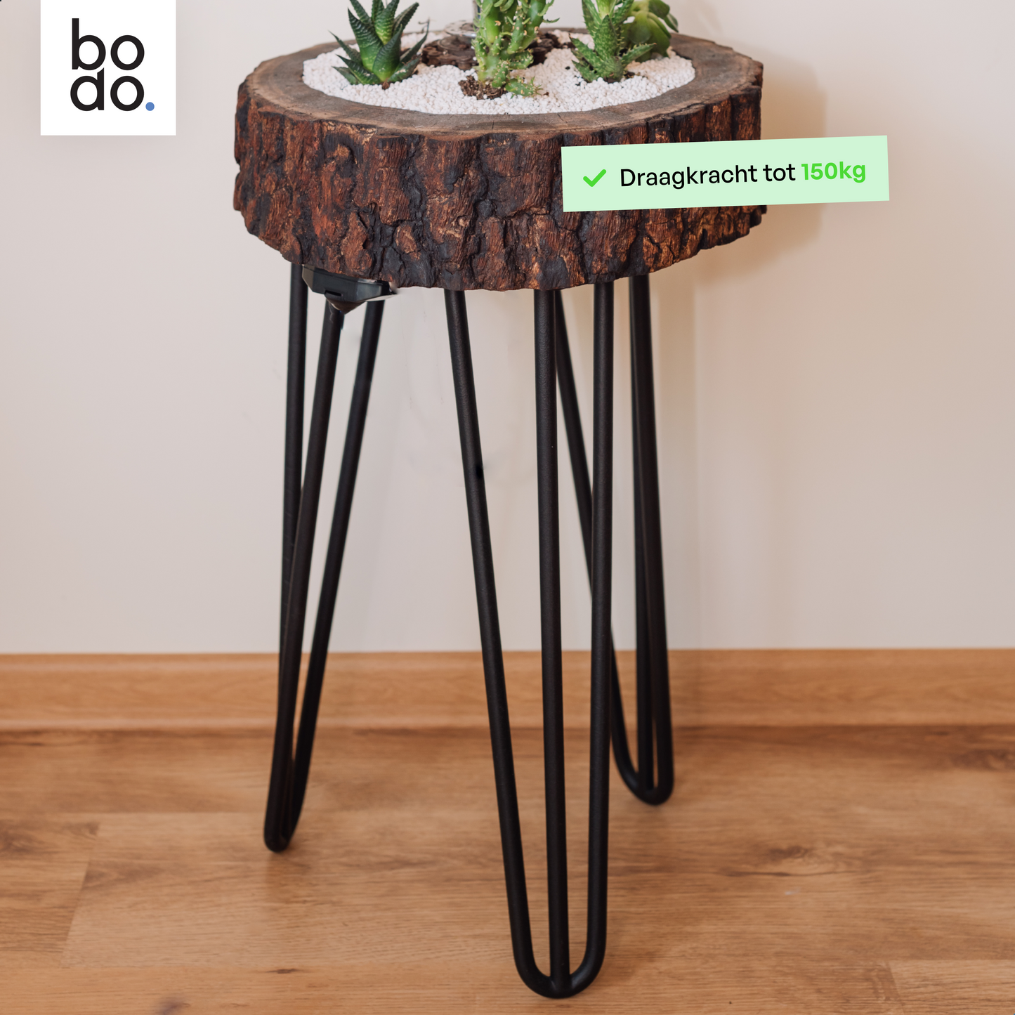 Bodo® Industriële Hairpin tafelpoten set 4 stuks – 40 cm – Zwart