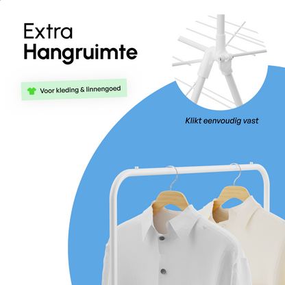 Wasrek - Droogrek Inklapbaar - 28 meter drooglengte - Wit – Bodo