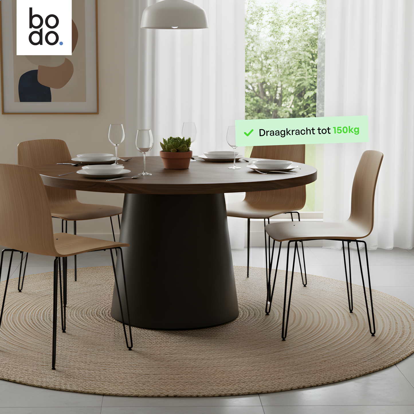 Bodo® Industriële Hairpin tafelpoten set 4 stuks – 45 cm – Zwart