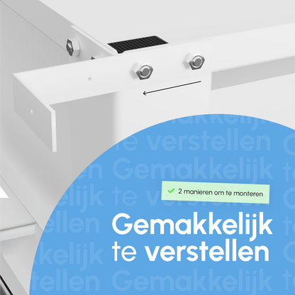 Bodo® Muuranker set Wit - voor Bodo® wasmachine verhoger
