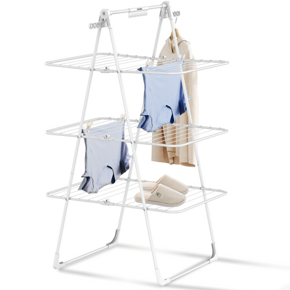 Bodo® Inklapbare Droogtoren – Staand Wasrek met 3 Niveaus - Wit