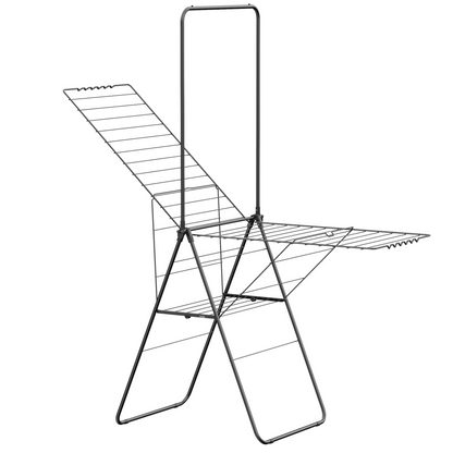 Wasrek - Droogrek Inklapbaar - 28 meter drooglengte - Zwart – Bodo