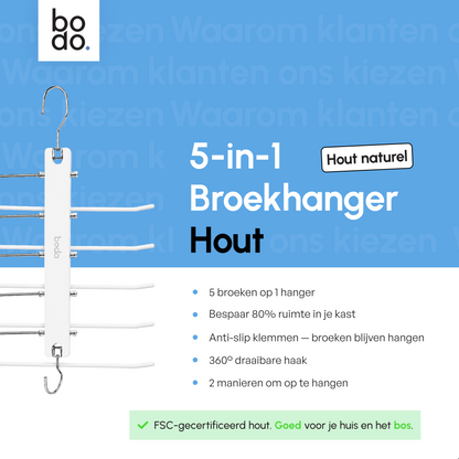 Broekhanger - 2 stuk - Wit- Bodo