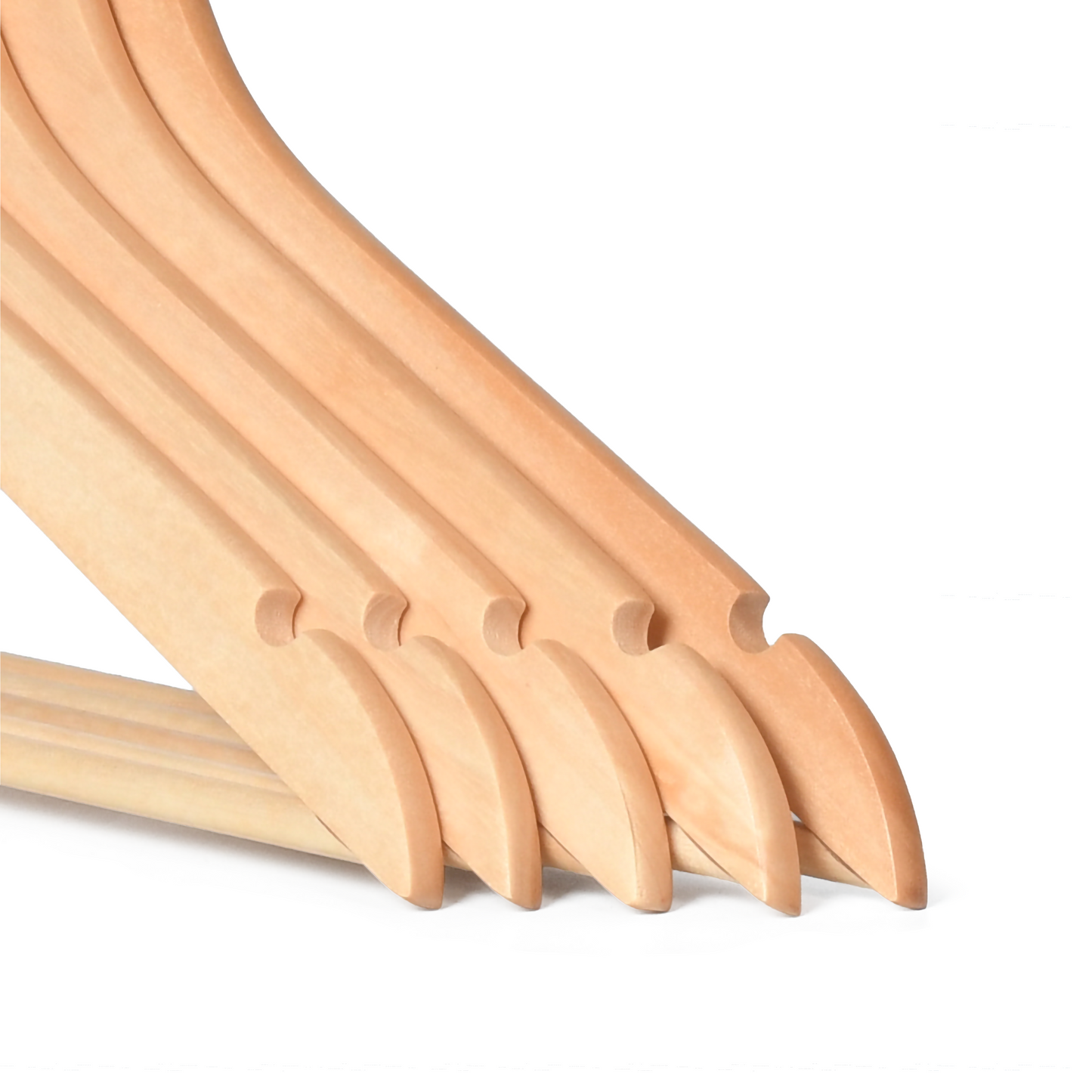 Kledinghangers - 50 stuks - Hout naturel - Bodo