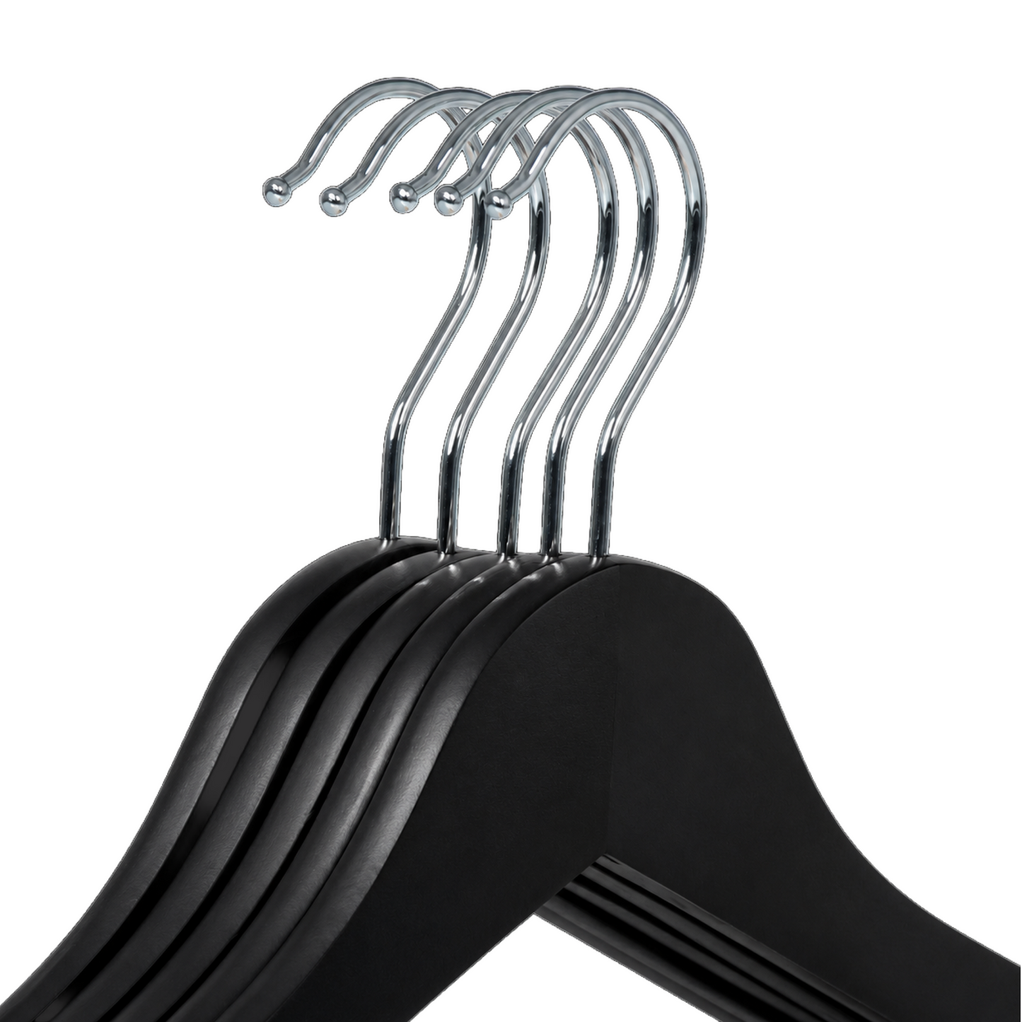 Kledinghangers - 30 stuks - Zwart - Bodo