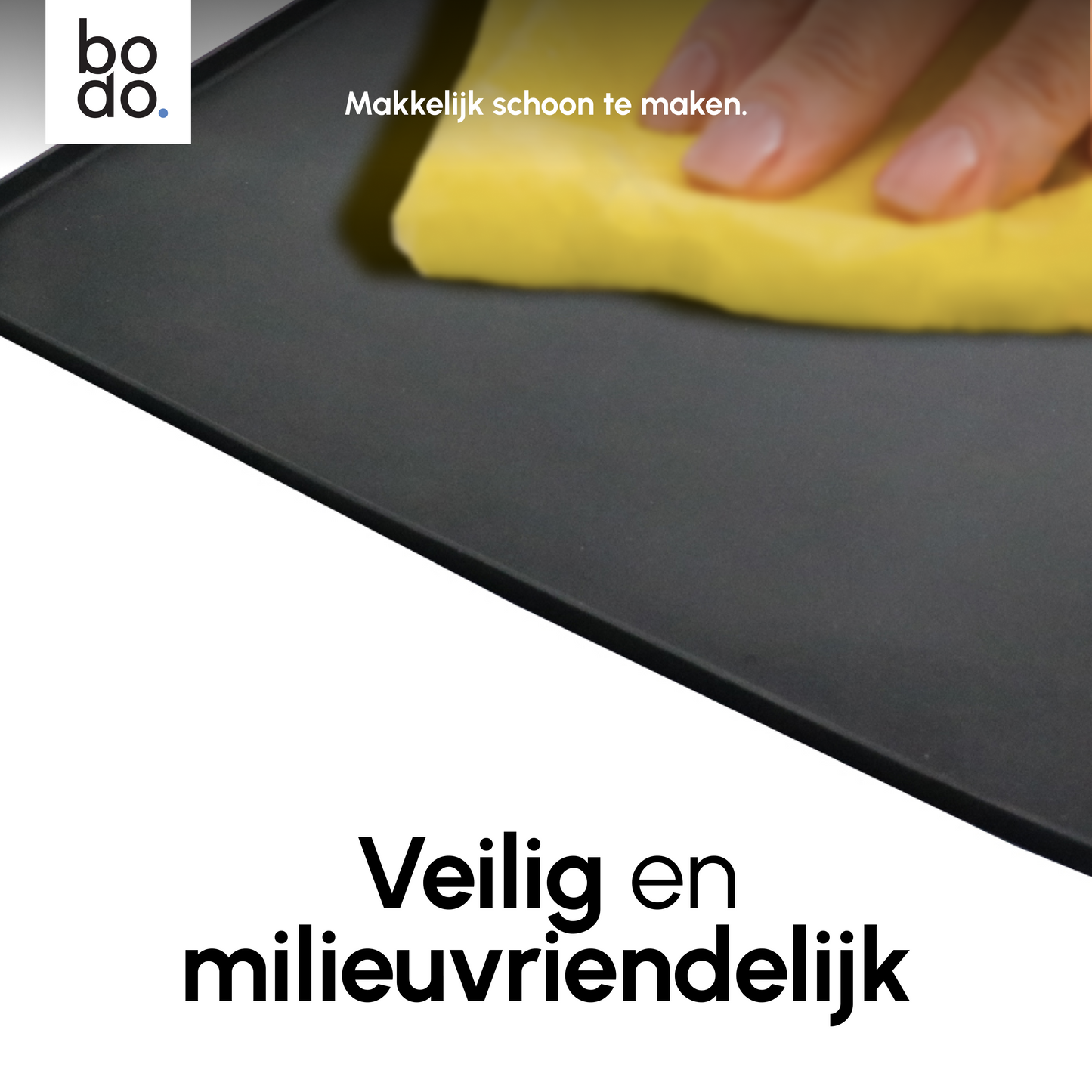 Bodo® Bescherm Mat Voor Wasmachine & Droger - Silicone 60x60cm - Zwart