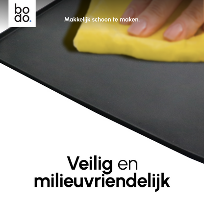Bodo® Bescherm Mat Voor Wasmachine & Droger - Silicone 60x60cm - Zwart