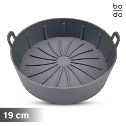 bodo home airfryer bakje siliconen verschillende afmetingen 16 19 22