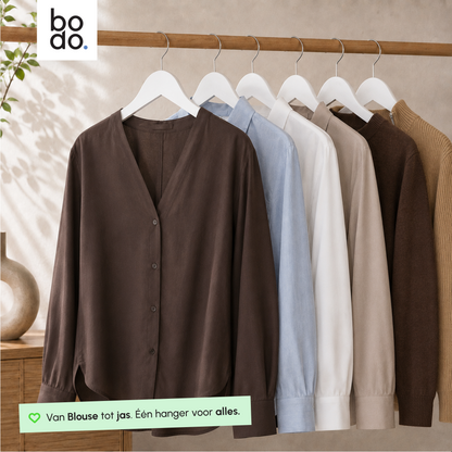 Kledinghangers - 20 stuks - Wit - Bodo
